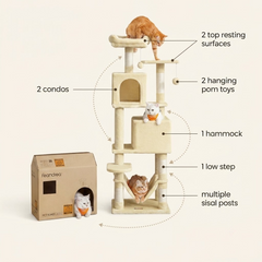 61-Inch Plush Cat Tree