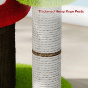 Modern Mushroom-Themed Cat Tree Tower, 30.7" Tall with Sisal Scratching Posts, Suitable for Indoor Multi-Cat Households