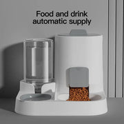 1-Pack Automatic Gravity-Fed Cat Water Dispenser & Feeder - Spill-Proof Large Capacity One-Piece Design,