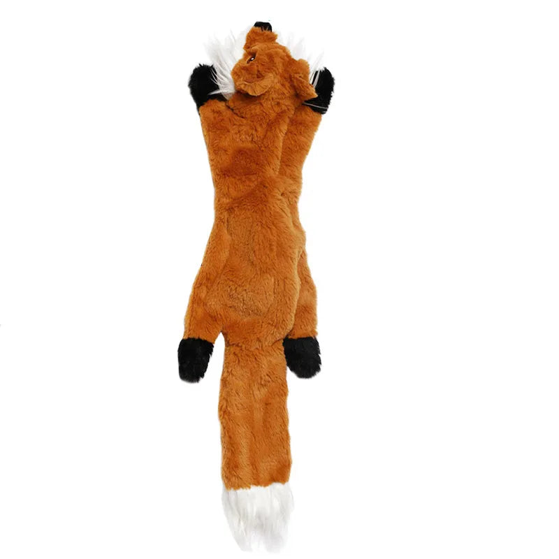 Funny Simulated Animal No Stuffing Dog Toy with Squeakers Durable Stuffingless Plush Squeaky Dog Chew Toy Crinkle Pet Squeak Toy