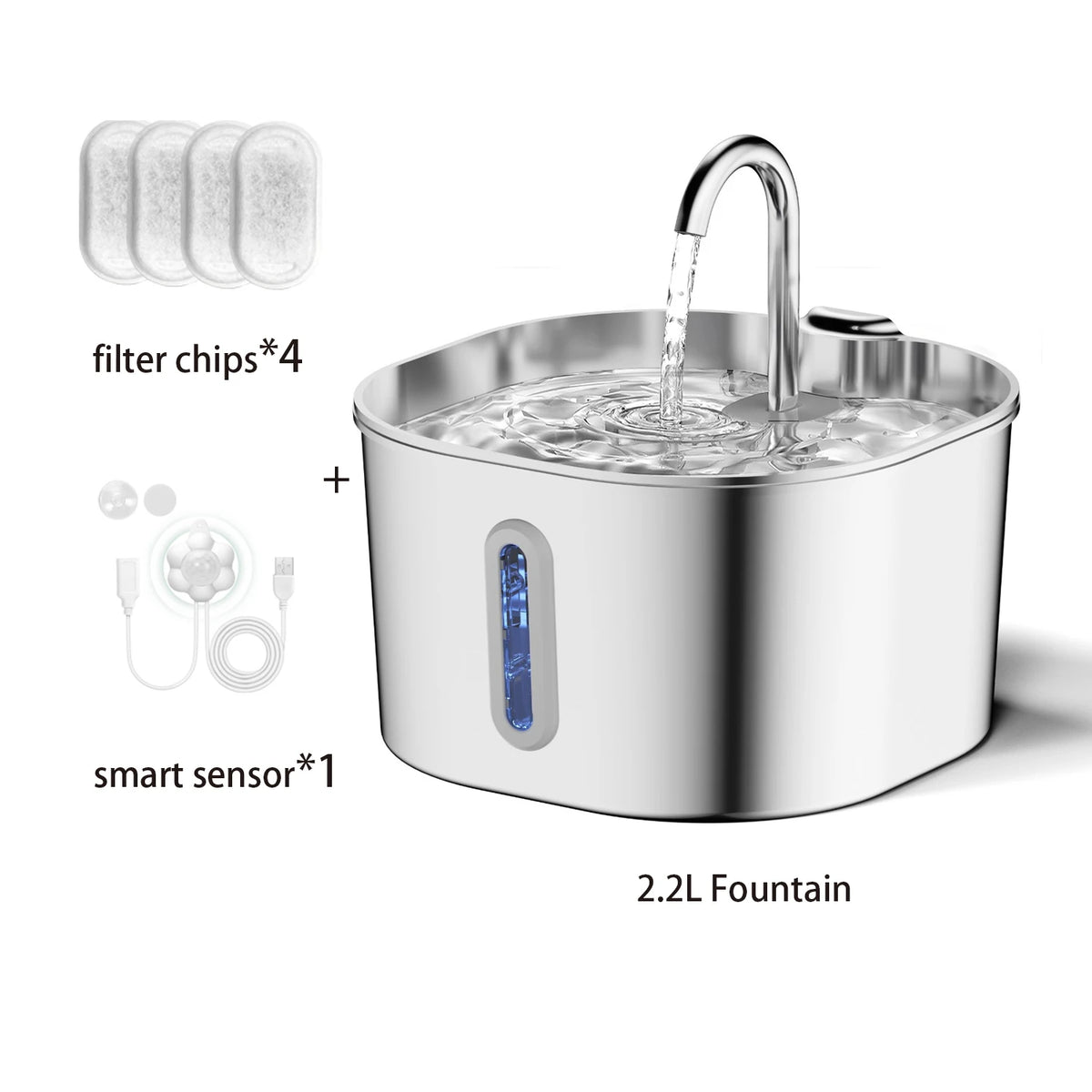 ZYFeeder 2.2L Pet Water Fountain