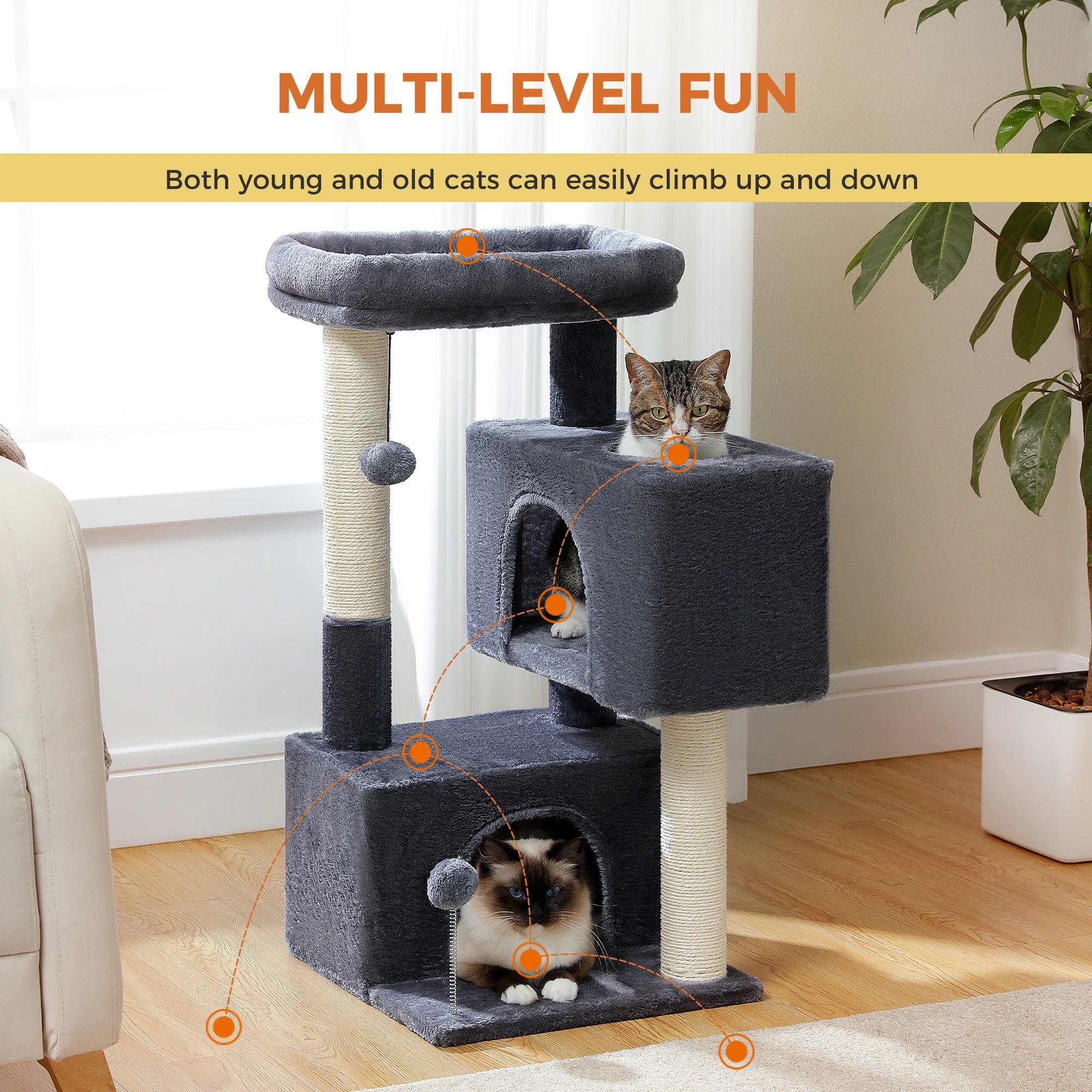 Large Multi-Level Cat Tree