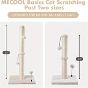 34-inch High Cat Scratching post Premium Basic Cat Scratching Indoor Sisal Scratching Post Tree Strap Hanging Ball for Adult Cat