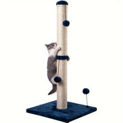 34-inch High Cat Scratching post Premium Basic Cat Scratching Indoor Sisal Scratching Post Tree Strap Hanging Ball for Adult Cat