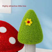 Modern Mushroom-Themed Cat Tree Tower, 30.7" Tall with Sisal Scratching Posts, Suitable for Indoor Multi-Cat Households