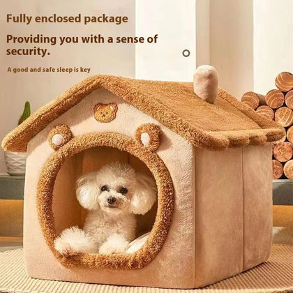 Dog House Style Pet Bed