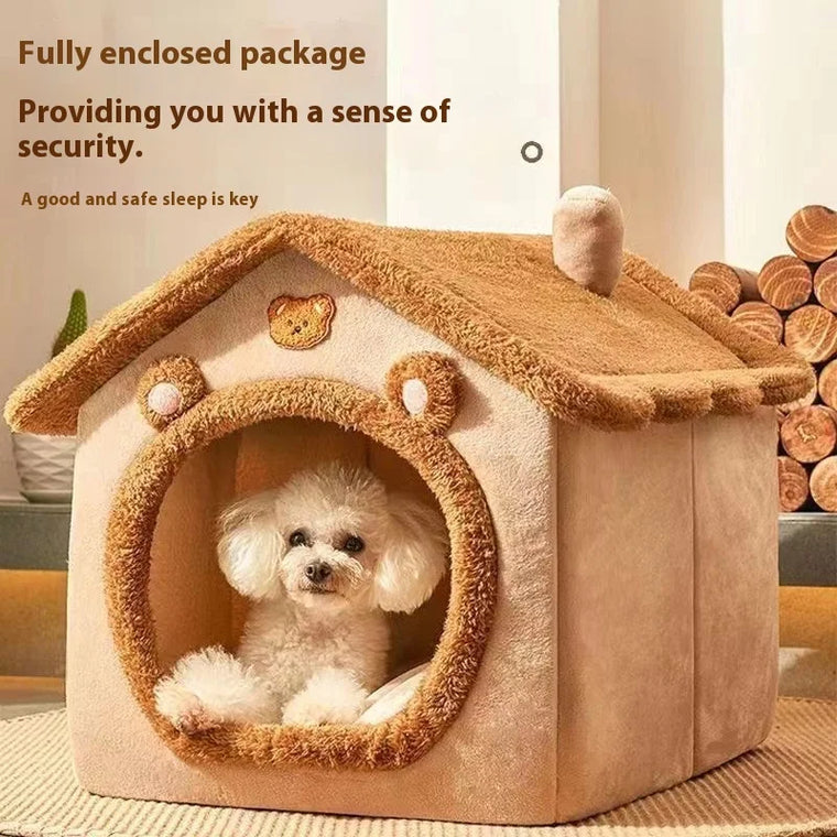 Dog House Style Pet Bed