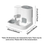 1-Pack Automatic Gravity-Fed Cat Water Dispenser & Feeder - Spill-Proof Large Capacity One-Piece Design,