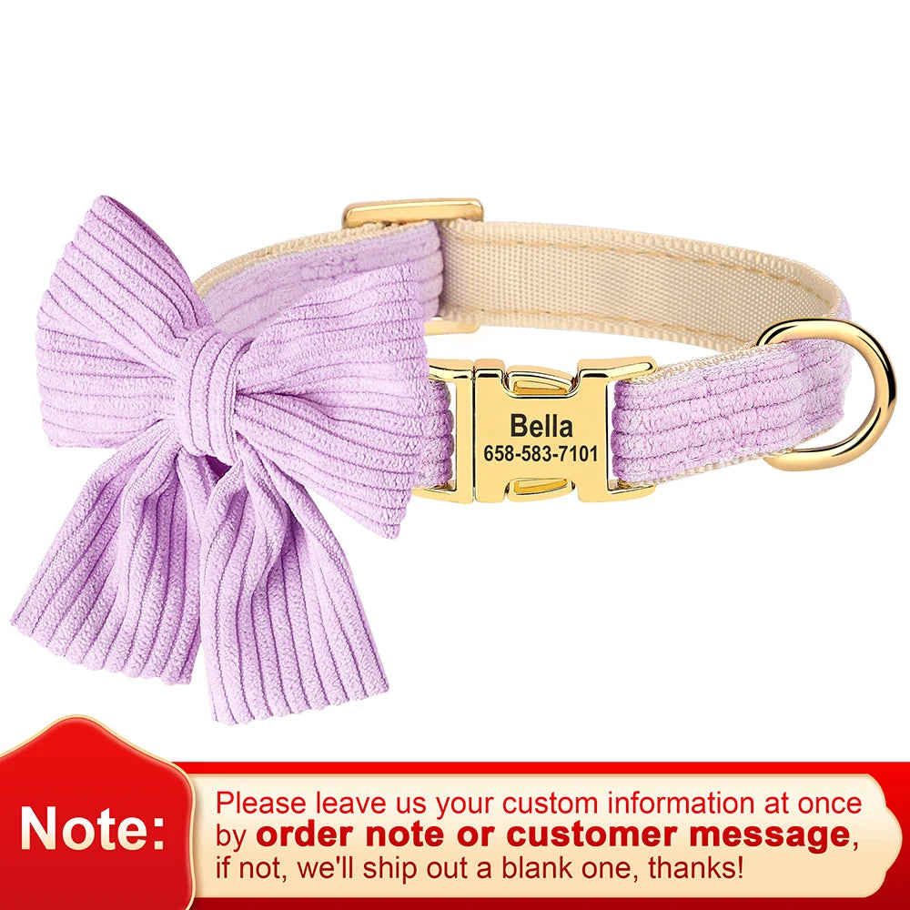 Personalized Bowtie Dog Collar