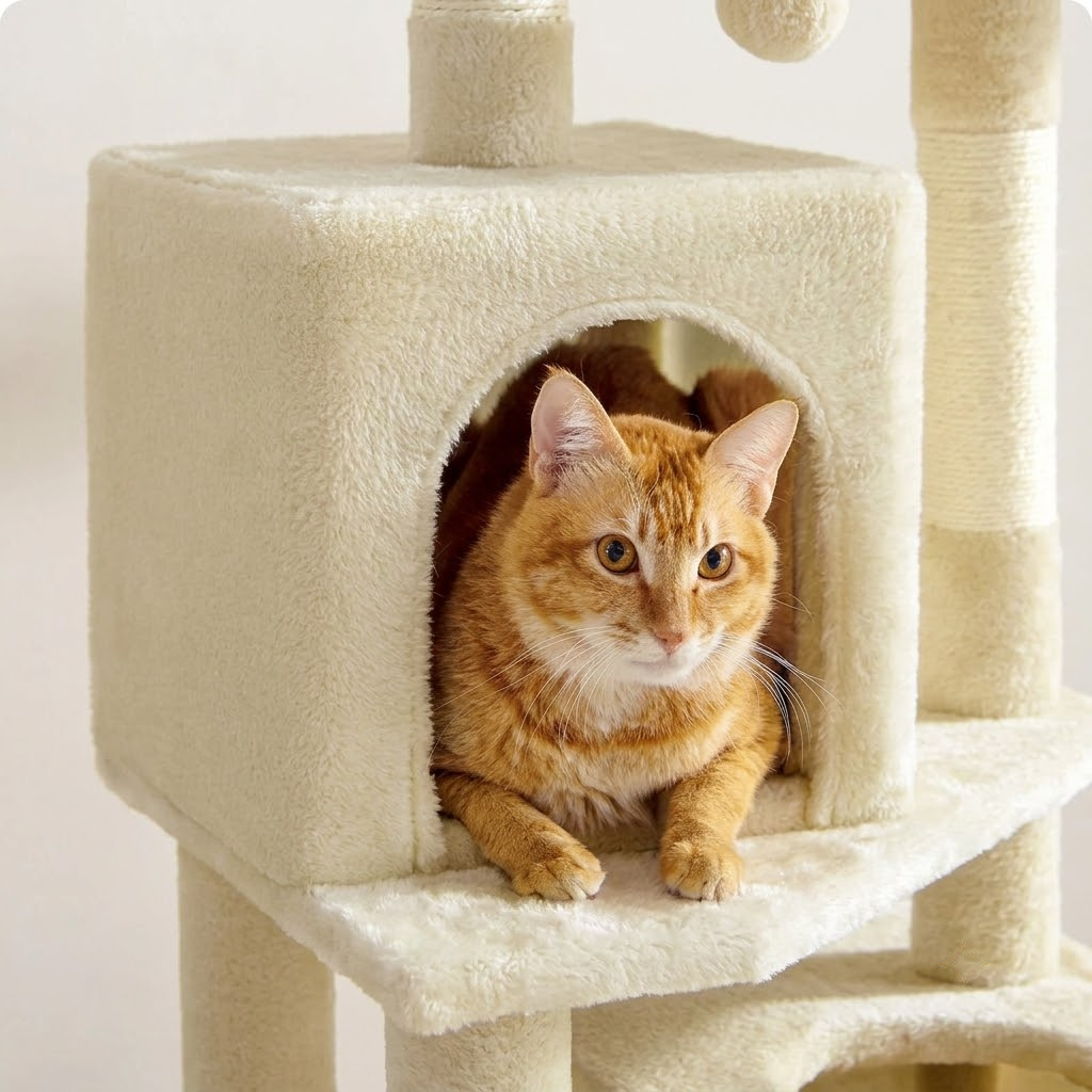 61-Inch Plush Cat Tree