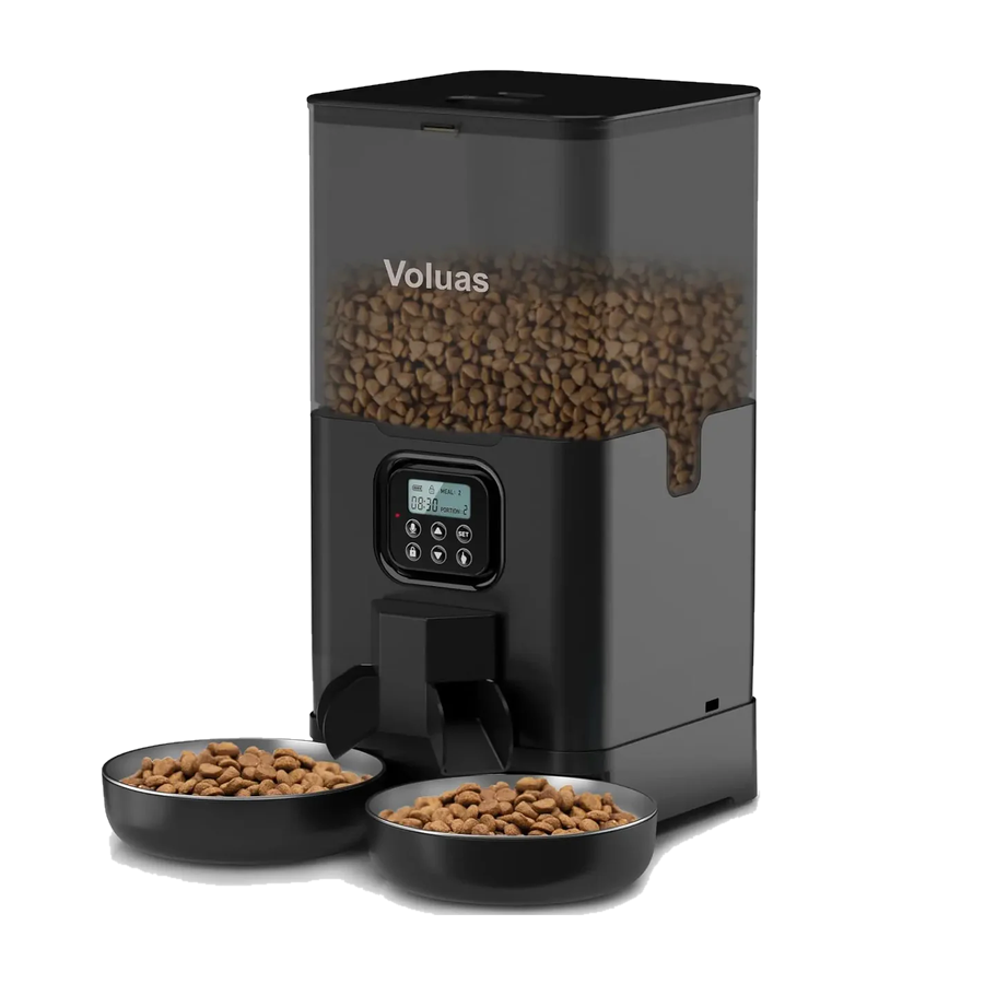Automatic feeder for two cats